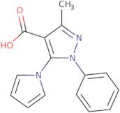 3-Methyl-1-phenyl-5-(1H-pyrrol-1-yl)-1H-pyrazole-4-carboxylic acid