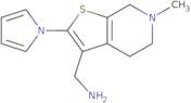 {[6-Methyl-2-(1H-pyrrol-1-yl)-4,5,6,7-tetrahydrothieno[2,3-c]pyridin-3-yl]methyl}amine