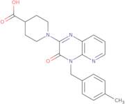 1-[4-(4-Methylbenzyl)-3-oxo-3,4-dihydropyrido[2,3-b]pyrazin-2-yl]piperidine-4-carboxylic acid