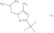 {1-Methyl-2-[5-methyl-3-(trifluoromethyl)-1H-pyrazol-1-yl]ethyl}amine