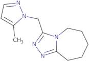 3-[(5-Methyl-1H-pyrazol-1-yl)methyl]-6,7,8,9-tetrahydro-5H-[1,2,4]triazolo[4,3-a]azepine