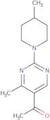 1-[4-Methyl-2-(4-methylpiperidin-1-yl)pyrimidin-5-yl]ethanone