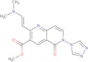 Methyl 2-[(E)-2-(dimethylamino)vinyl]-5-oxo-6-(4H-1,2,4-triazol-4-yl)-5,6-dihydro-1,6-naphthyridine-3-carboxylate