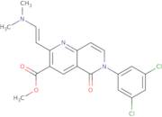 Methyl 6-(3,5-dichlorophenyl)-2-[(E)-2-(dimethylamino)vinyl]-5-oxo-5,6-dihydro-1,6-naphthyridine-3…