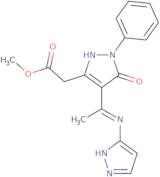 Methyl {(4E)-5-oxo-1-phenyl-4-[1-(1H-pyrazol-3-ylamino)ethylidene]-4,5-dihydro-1H-pyrazol-3-yl}a...