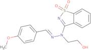 4-Methoxybenzaldehyde (1,1-dioxido-1,2-benzisothiazol-3-yl)(2-hydroxyethyl)hydrazone