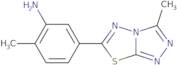 [2-Methyl-5-(3-methyl[1,2,4]triazolo[3,4-b][1,3,4]thiadiazol-6-yl)phenyl]amine