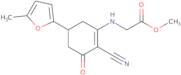 Methyl N-[2-cyano-5-(5-methyl-2-furyl)-3-oxocyclohex-1-en-1-yl]glycinate