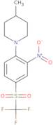 4-Methyl-1-{2-nitro-4-[(trifluoromethyl)sulfonyl]phenyl}piperidine