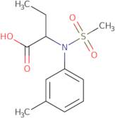 2-[(3-Methylphenyl)(methylsulfonyl)amino]butanoic acid