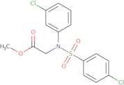 Methyl N-(3-chlorophenyl)-N-[(4-chlorophenyl)sulfonyl]glycinate