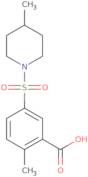 2-Methyl-5-[(4-methylpiperidin-1-yl)sulfonyl]benzoic acid