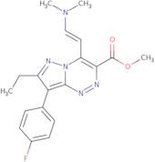 Methyl 4-[(E)-2-(dimethylamino)vinyl]-7-ethyl-8-(4-fluorophenyl)pyrazolo[5,1-c][1,2,4]triazine-3-c…