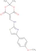 5-(((4-(4-methoxyphenyl)(2,5-thiazolyl))amino)methylene)-2,2-dimethyl-1,3-dioxane-4,6-dione