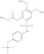 methyl 2-(4,5-dimethoxy-2-(((4-(trifluoromethylthio)phenyl)amino)sulfonyl)phenyl)acetate