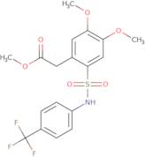 methyl 2-(4,5-dimethoxy-2-(((4-(trifluoromethyl)phenyl)amino)sulfonyl)phenyl)acetate