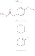 methyl 2-(2-((4-(3-chloro-5-(trifluoromethyl)(2-pyridyl))piperazinyl)sulfonyl)-4,5-dimethoxyphenyl…