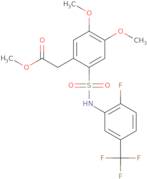 methyl 2-(2-(((2-fluoro-5-(trifluoromethyl)phenyl)amino)sulfonyl)-4,5-dimethoxyphenyl)acetate