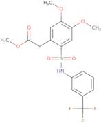 methyl 2-(4,5-dimethoxy-2-(((3-(trifluoromethyl)phenyl)amino)sulfonyl)phenyl)acetate