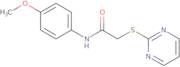 N-(4-methoxyphenyl)-2-(2-pyrimidinylsulfanyl)acetamide