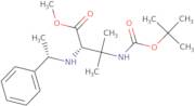 (S)-Methyl 3-(tert-butoxycarbonylamino)-3-methyl-2-((s)-1-phenylethylamino)butanoate