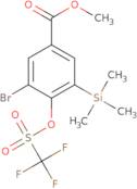 Methyl 3-bromo-4-(((trifluoromethyl)sulfonyl)-oxy)-5-(trimethylsilyl)benzoate