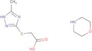 2-((5-Methyl-4H-1,2,4-triazol-3-yl)thio)acetic acid morpholine