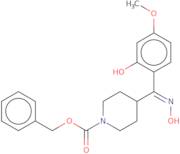(E)-2-(5-Methoxy)phenol 4-(N-benzyloxycarbonyl)piperidinyl-methanone oxime
