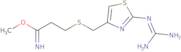 Methyl 3-[[[2-[(diaminomethylene]amino-4-thiazolyl]methyl]-thio]propionimidate