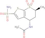 N-[(4S,6S)-6-Methyl-7,7-dioxo-2-sulfamoyl-5,6-dihydro-4H-thieno[2,3-β]thiopyran-4-yl]acetamide