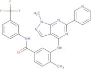 4-Methyl-3-[[1-methyl-6-(3-pyridinyl)-1H-pyrazolo[3,4-d]pyrimidin-4-yl]amino]-N-[3-(trifluoromethyl)phenyl]benzamide