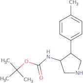 (4-(4-Methylphenyl)pyrrolidin-3-yl)carbamic acid tert-butyl ester