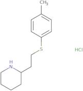 2-{2-[(4-methylphenyl)sulfanyl]ethyl}piperidine hydrochloride