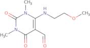 6-[(2-methoxyethyl)amino]-1,3-dimethyl-2,4-dioxo-1,2,3,4-tetrahydro-5-pyrimidinecarbaldehyde