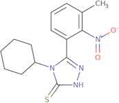 4-Cyclohexyl-5-(3-methyl-2-nitrophenyl)-4H-1,2,4-triazole-3-thiol