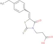 3-[(5Z)-5-(4-Ethylbenzylidene)-4-oxo-2-thioxo-1,3-thiazolidin-3-yl]propanoic acid