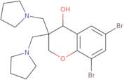 6,8-Dibromo-3,4-dihydro-3,3-bis(1-pyrrolidinylmethyl)-2H-1-benzopyran-4-ol