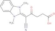 5-Cyano-5-(1,3-dimethyl-2,3-dihydro-1H-1,3-benzodiazol-2-ylidene)-4-oxopentanoic acid