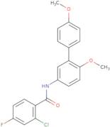 2-Chloro-N-{4',6-dimethoxy-[1,1'-biphenyl]-3-yl}-4-fluorobenzamide