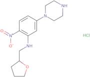 (2-Nitro-5-piperazin-1-ylphenyl)(tetrahydrofuran-2-ylmethyl)amine hydrochloride