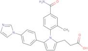 3-[1-(4-carbamoyl-2-methylphenyl)-5-(4-imidazol-1-ylphenyl)pyrrol-2-yl]propanoic acid