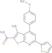 3-Amino-4-(4-methoxyphenyl)-6-(thiophen-2-yl)thieno[2,3-b]pyridine-2-carboxamide