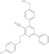 2-(4-Chloro-benzylsulfanyl)-4-(4-methoxy-phenyl)-6-phenyl-nicotinonitrile