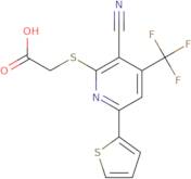 2-{[3-Cyano-6-(thiophen-2-yl)-4-(trifluoromethyl)pyridin-2-yl]sulfanyl}acetic acid