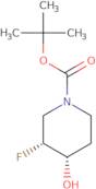 cis-1-Boc-3-fluoro-4-hydroxypiperidine, tech