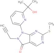 1-[6-(2-Hydroxypropan-2-yl)pyridin-2-yl]-6-methylsulfanyl-2-prop-2-ynylpyrazolo[3,4-d]pyrimidin-3-…