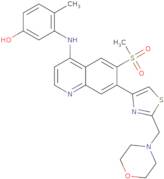 4-Methyl-3-((6-(methylsulfonyl)-7-(2-(morpholinomethyl)thiazol-4-yl)quinolin-4-yl)amino)phenol