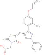 2-(5-((3-(4-(Allyloxy)-2-methylphenyl)-1-phenyl-1H-pyrazol-4-yl)methylene)-4-oxo-2-thioxothiazolid…