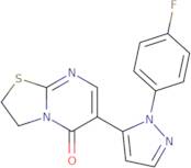 6-[1-(4-Fluorophenyl)-1H-pyrazol-5-yl]-2,3-dihydro-5H-[1,3]thiazolo[3,2-a]pyrimidin-5-one