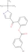 2-{[1-(tert-Butyl)-1H-pyrazol-4-yl]carbonyl}phenyl 3-bromobenzenecarboxylate